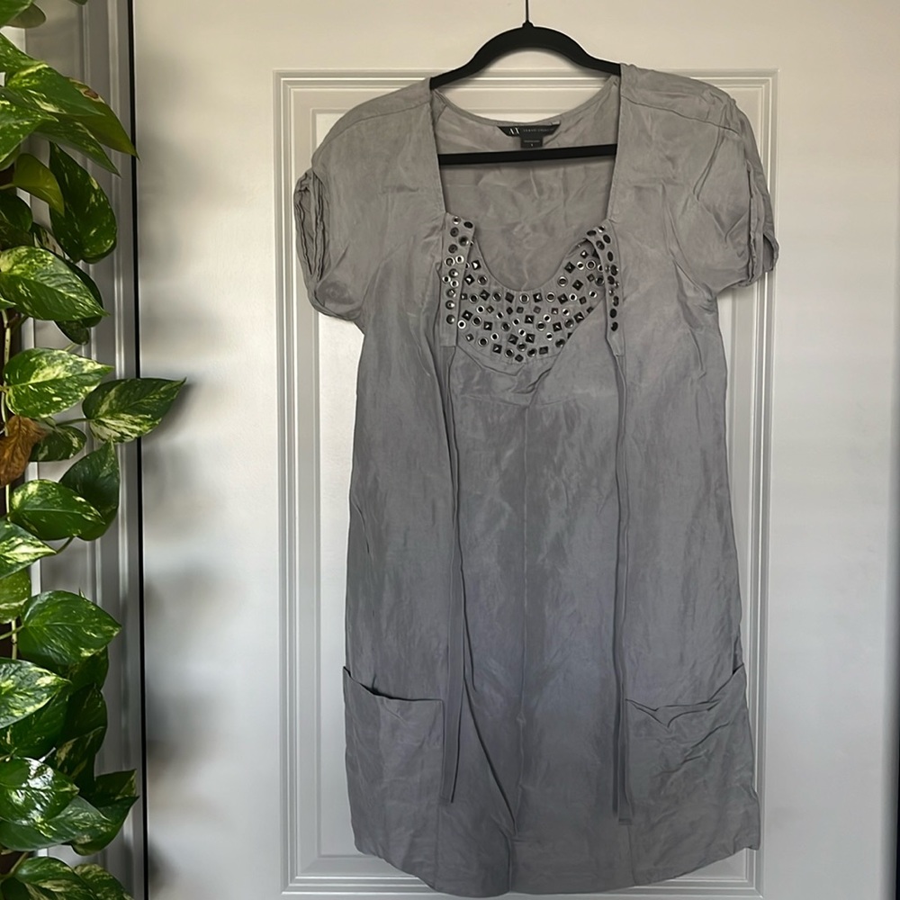 Armani Exchange grey dress, size S, great condition.